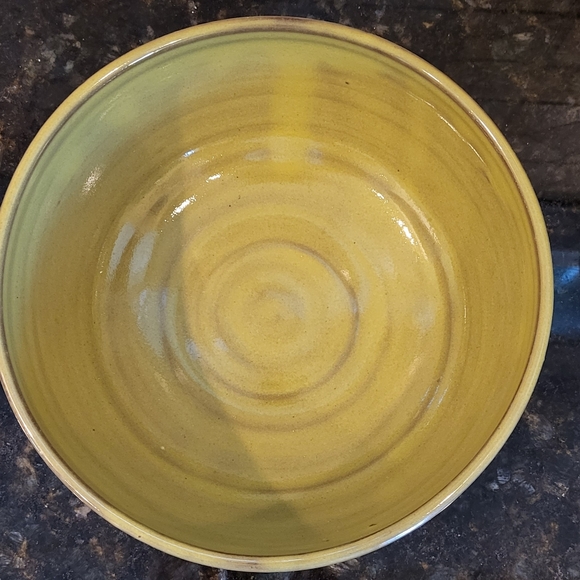 Seagrove North Carolina Olive Green Pottery Bowl - Picture 7 of 15